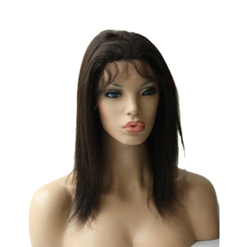 LACE FRONT WIG 12″ NATURAL BLACK/BROWN 130% DENSITY