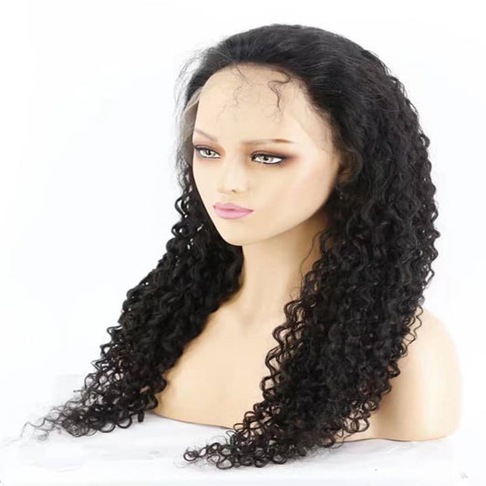 LACE FRONT WIG 20″ CURLY NATURAL BLACK 130% DENSITY