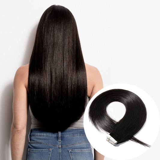 Tape In Hair Extensions Off Black, 18"