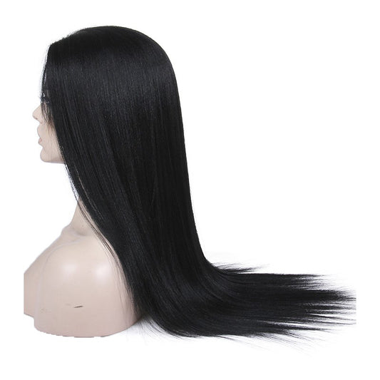 LACE FRONT WIG 20″ NATURAL BLACK 130% DENSITY